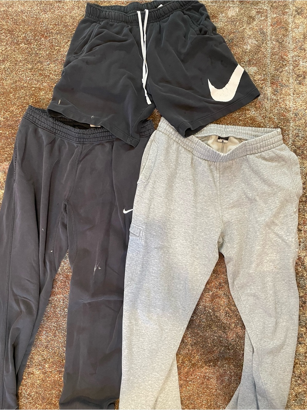 Nike Black and Gray Sweatpants & Shorts Bundle (3)